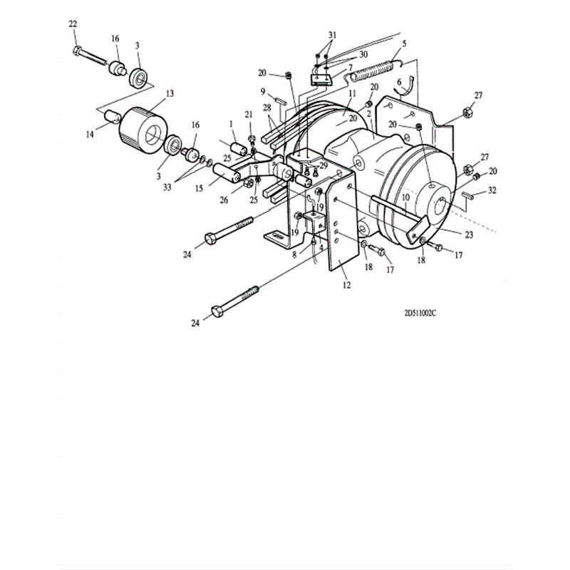 Hayter Condor (511N) Parts Diagram, Slipping Belt Clutch
