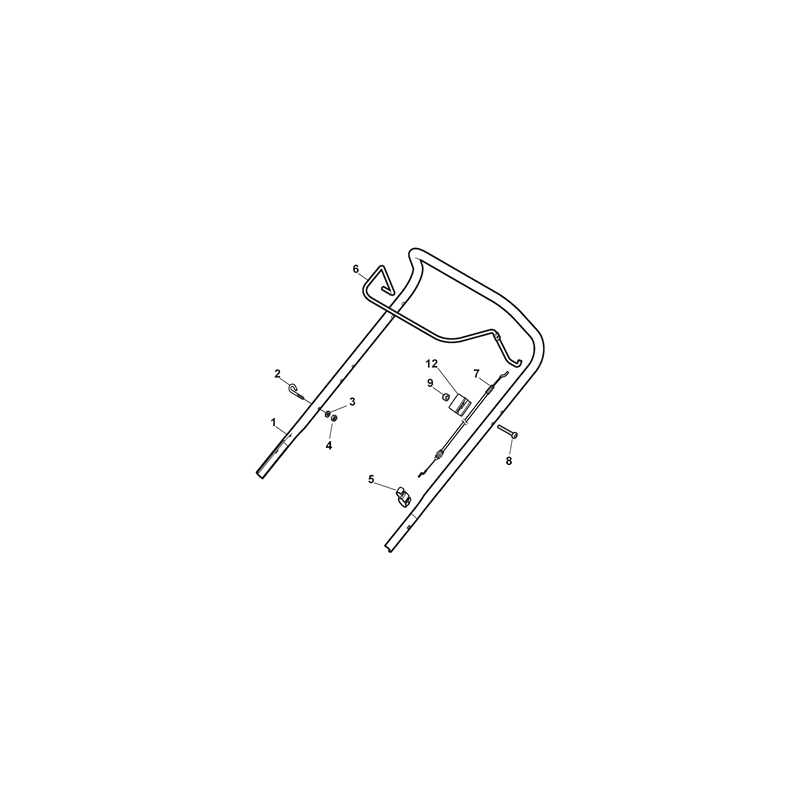 Mountfield HP46 Petrol Rotary Mower (2L0481048-M19 [2019-2021]) Parts Diagram, Handle, Upper Part