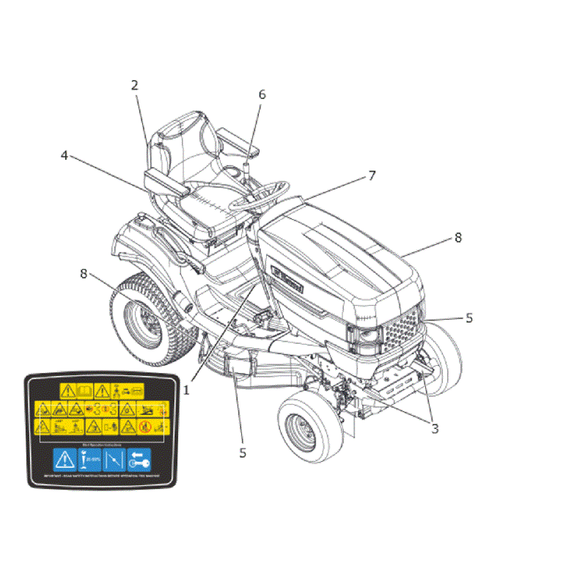 Westwood F Series 2016 Lawn Tractors (2016) Parts Diagram, DECALS SAFETY