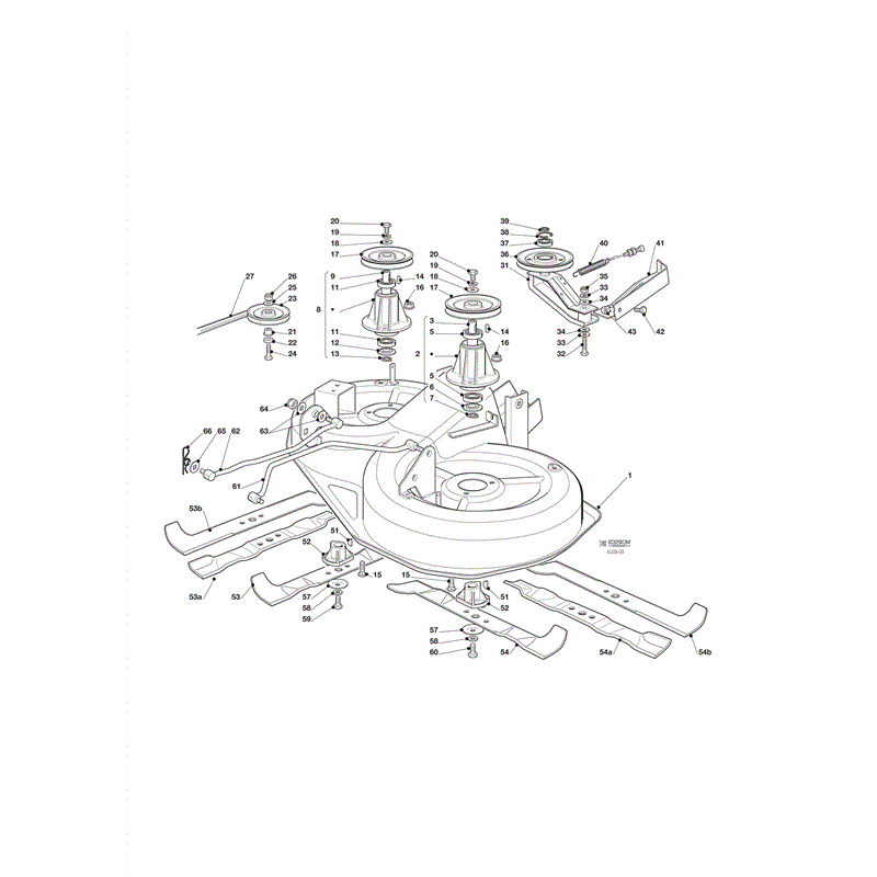 Castel / Twincut / Lawnking NJB13.5-92 (2010) Parts Diagram, Cutting Plate