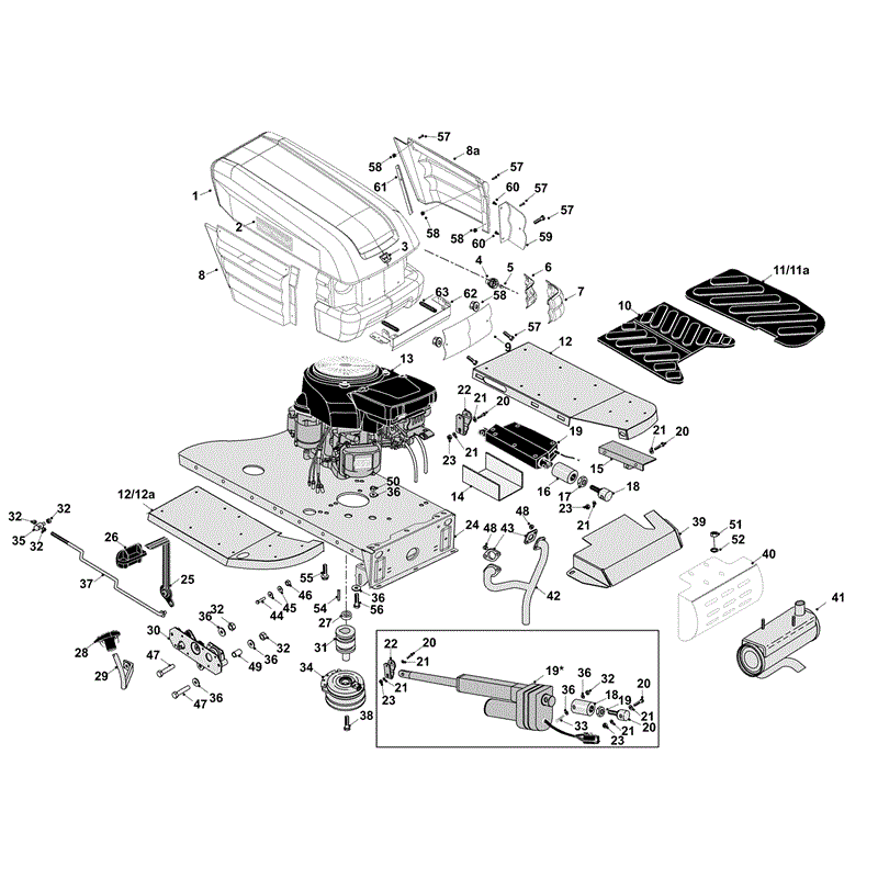 Westwood 2008-2011 S130 Mini Lawn Tractor (2008-2011) Parts Diagram, Bonnet & Running Board Assembly