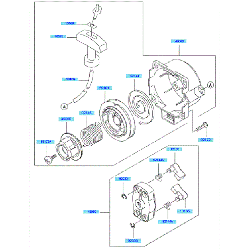 Kawasaki KBH34A (HA034G-AS50) Parts Diagram, Starter