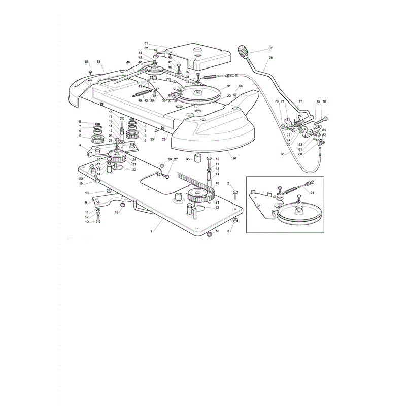 Castel / Twincut / Lawnking TCS17.5-102H (2008) Parts Diagram, Cutting Plate (1)