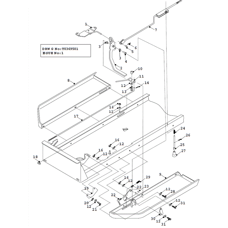 Countax K Series Lawn Tractor 1995 (1995) Parts Diagram, K15-15HE Running Board Assy