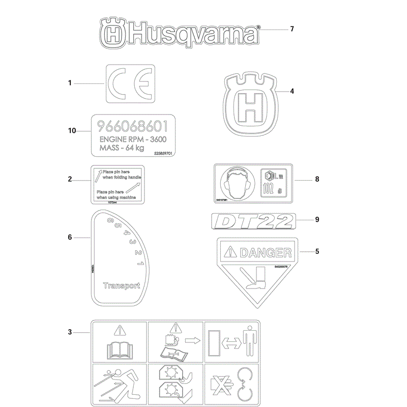 Husqvarna  DT22HNRCE (2010) Parts Diagram, Page 6