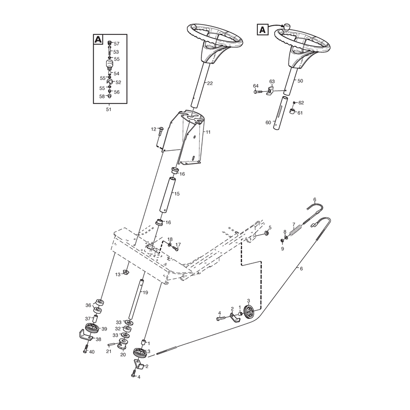 Stiga VILLA 12 HST (13-2729-15 [2011-2012]) Parts Diagram, Steering_0
