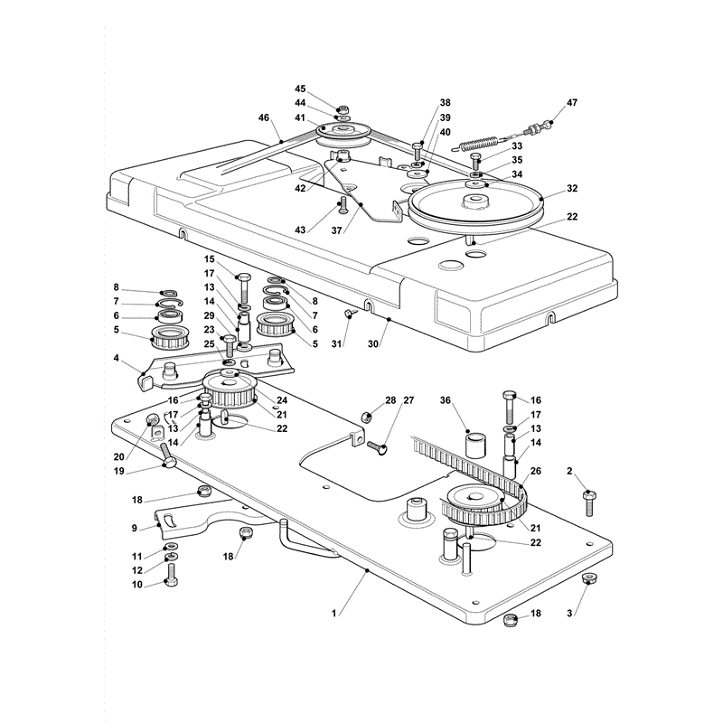 Castel / Twincut / Lawnking XHX23V4WD (2009) Parts Diagram, Cutting Plate