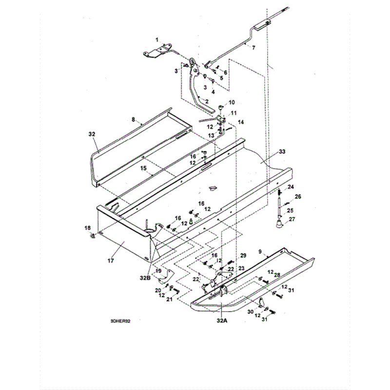 Hayter 14/38 (H1438) Parts Diagram, Console Assy
