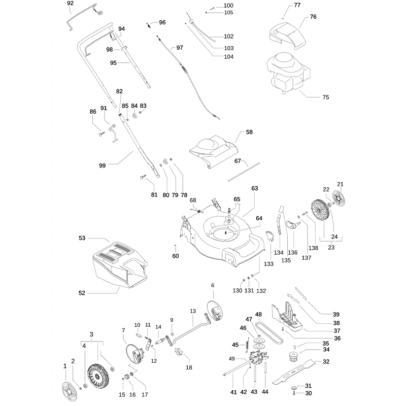 McCulloch M46-500CD (966906201) Parts Diagram, Page 1