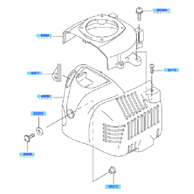Kawasaki KHS750B (HB750B-BS51) Parts Diagram, Cooling Equipment