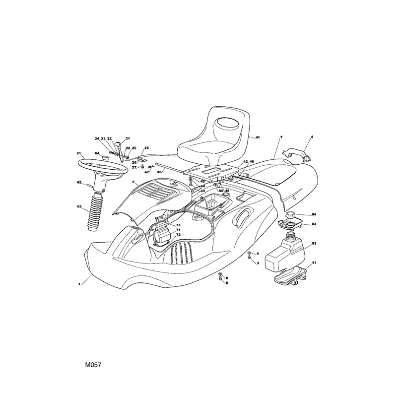 Mountfield 725M Ride-on (13-2657-32 [2002]) Parts Diagram, Body Work