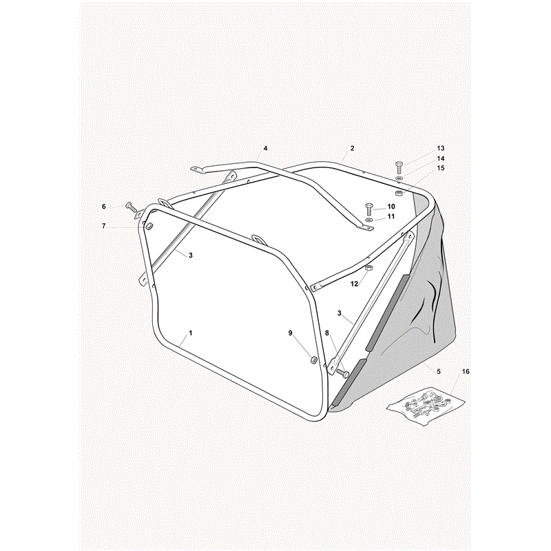 Castel / Twincut / Lawnking XE80VD (2010) Parts Diagram, Grass Catcher