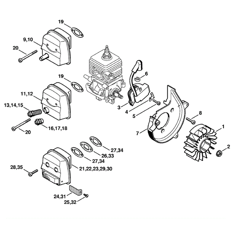 Stihl BG 65 Blower (BG65DZ) Parts Diagram, Ignition system
