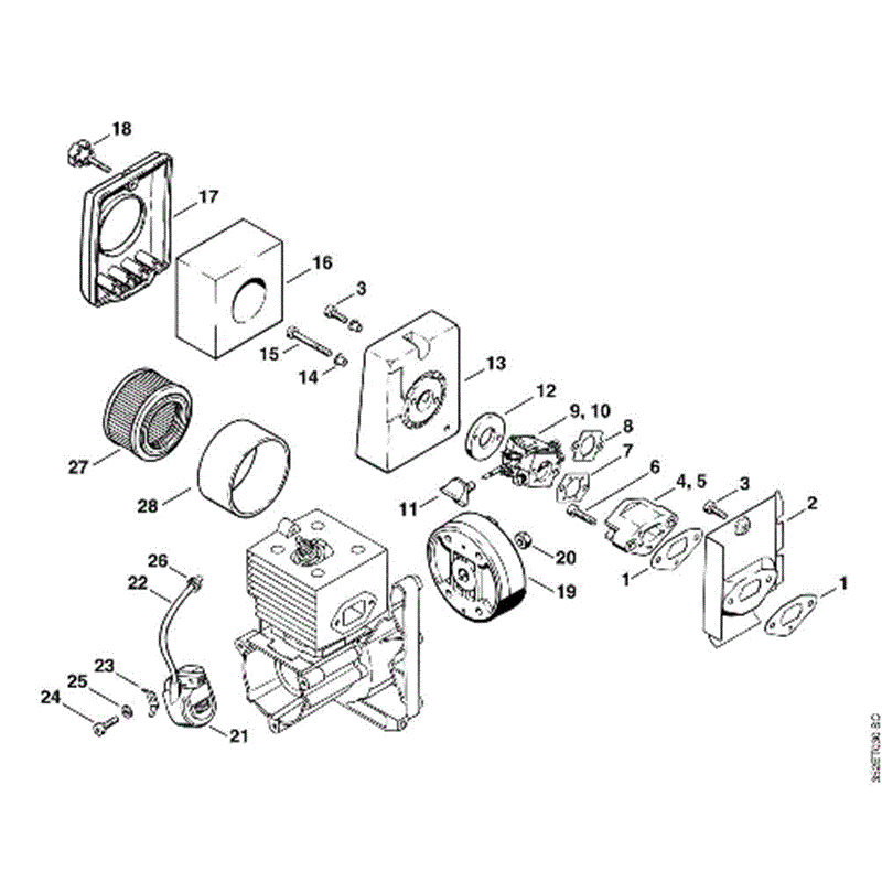 Stihl BR 400 Backpack Blower (BR 400) Parts Diagram, C-Air filter