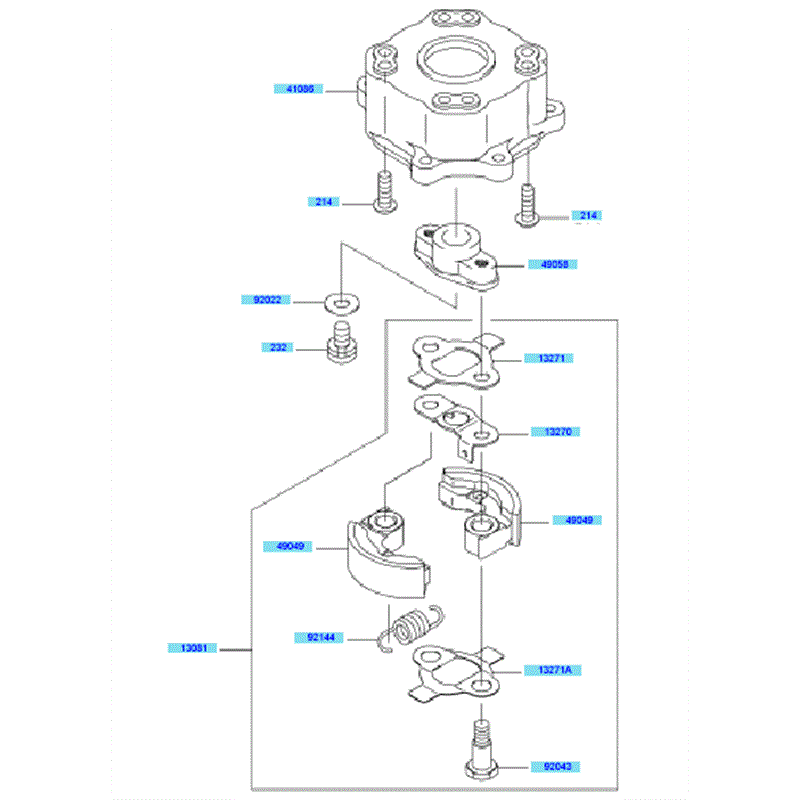 Kawasaki KHD600A (HB600B-AS50) Parts Diagram, PTO Equipment