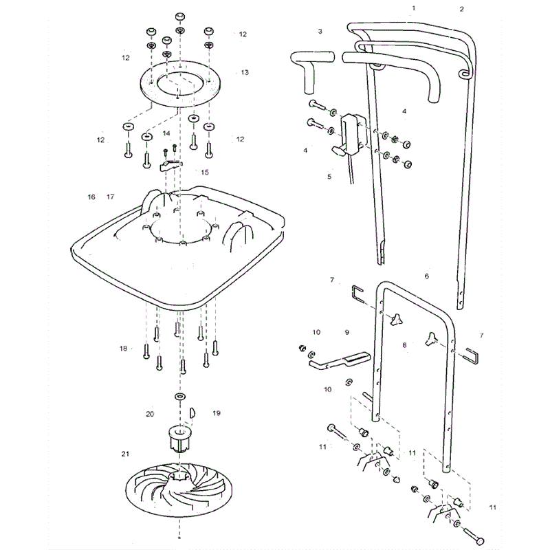 Hayter 453 Hover Lawnmower (181E310000001 onwards) Parts Diagram, Mainframe
