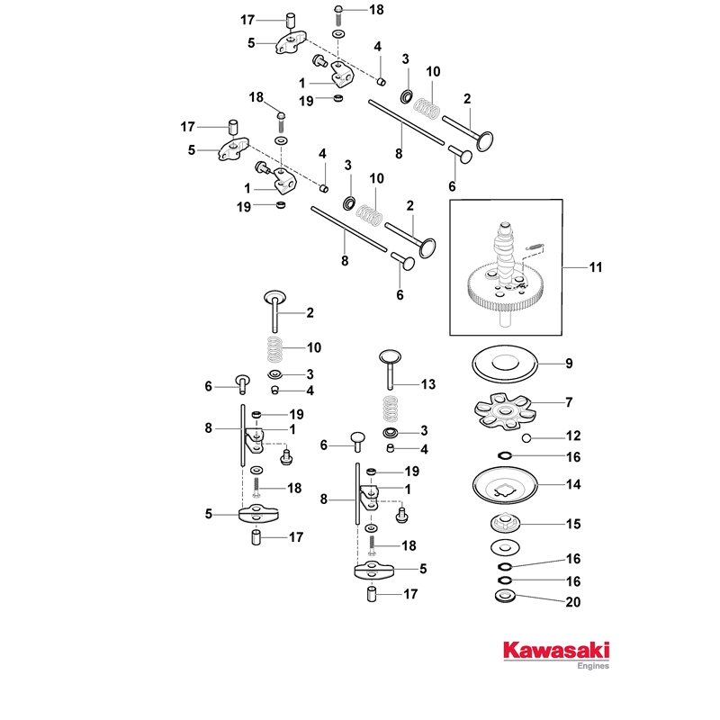 Mountfield 1638H Twin Lawn Tractor (2T2610683-M20 [2020]) Parts Diagram, Cam Shaft