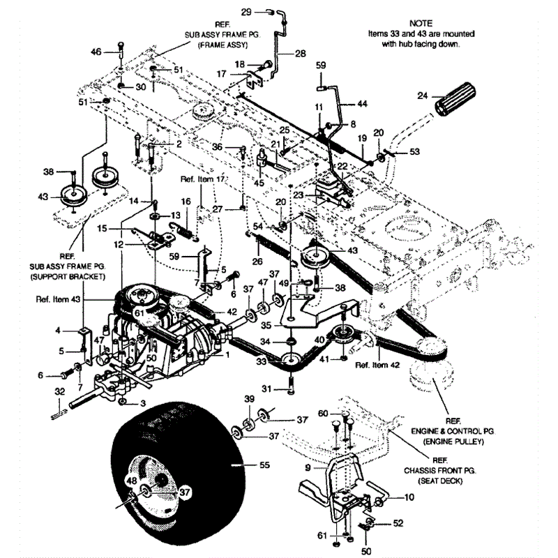 Hayter 16/40 (142P001001-142P099999 DC) Parts Diagram, Motion Drive Assembly