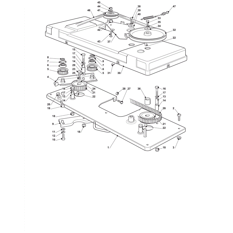 Castel / Twincut / Lawnking XHX2404WDE (2012) Parts Diagram, Blades Engagement