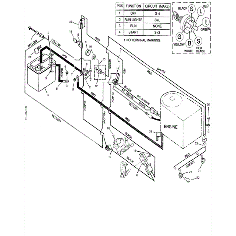 Hayter 12/30 (12-30) Parts Diagram, Electrical System