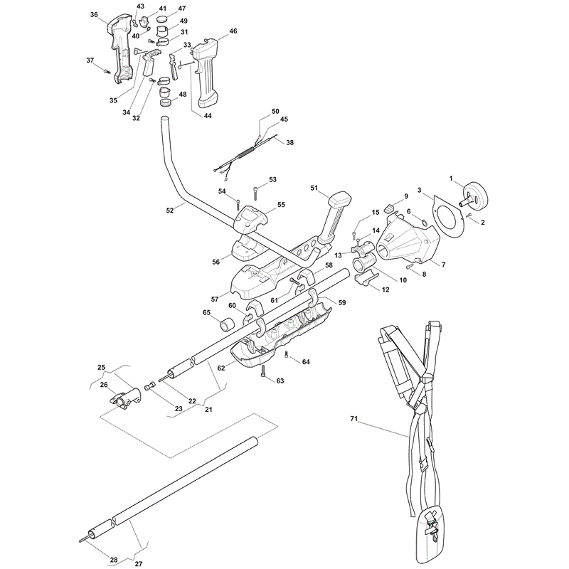 Mountfield MBCP254 Brushcutter 25.4cc (2012) Parts Diagram, Page 2