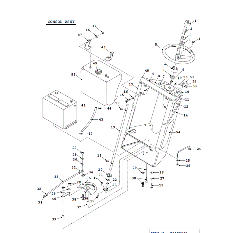 Countax K Series Lawn Tractor 1992-1994 (1992-1994) Parts Diagram, K14T & K18 Consol