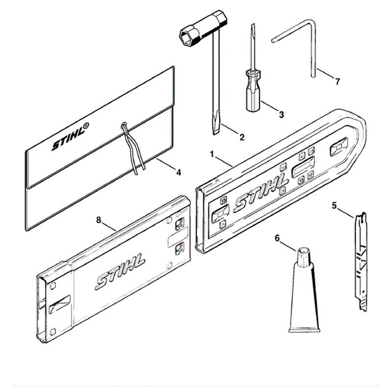 Stihl MS 280 Chainsaw (MS280 IZ) Parts Diagram, Tools