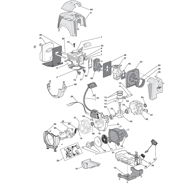 Mountfield MB 4301 (281620003-M09 [2010]) Parts Diagram, Engine