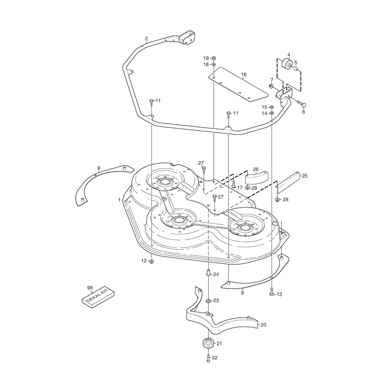 Stiga 125cm Combi Electric Deck  (2008) Parts Diagram, Page 2