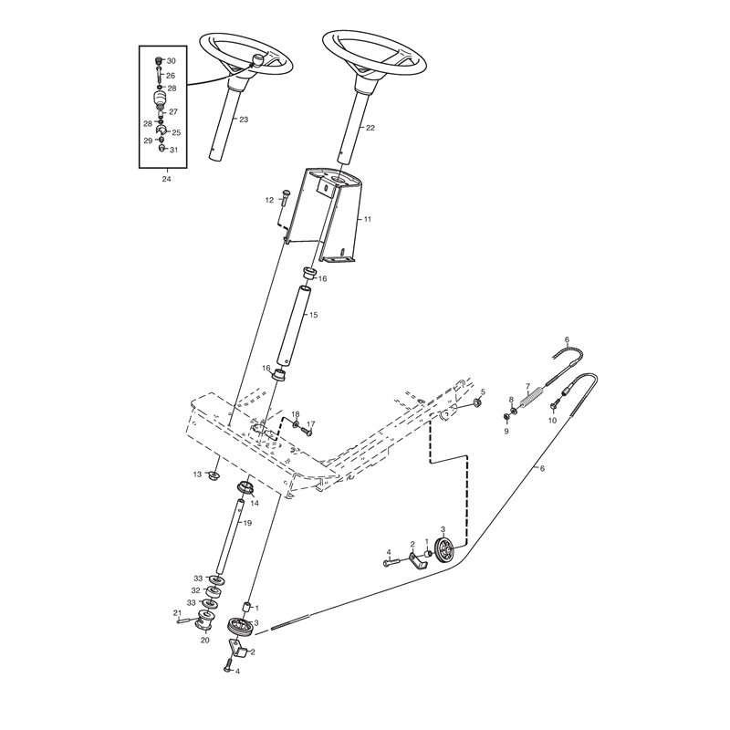 Stiga VILLA COMFORT (13-2722-81 [2001]) Parts Diagram, Steering_0
