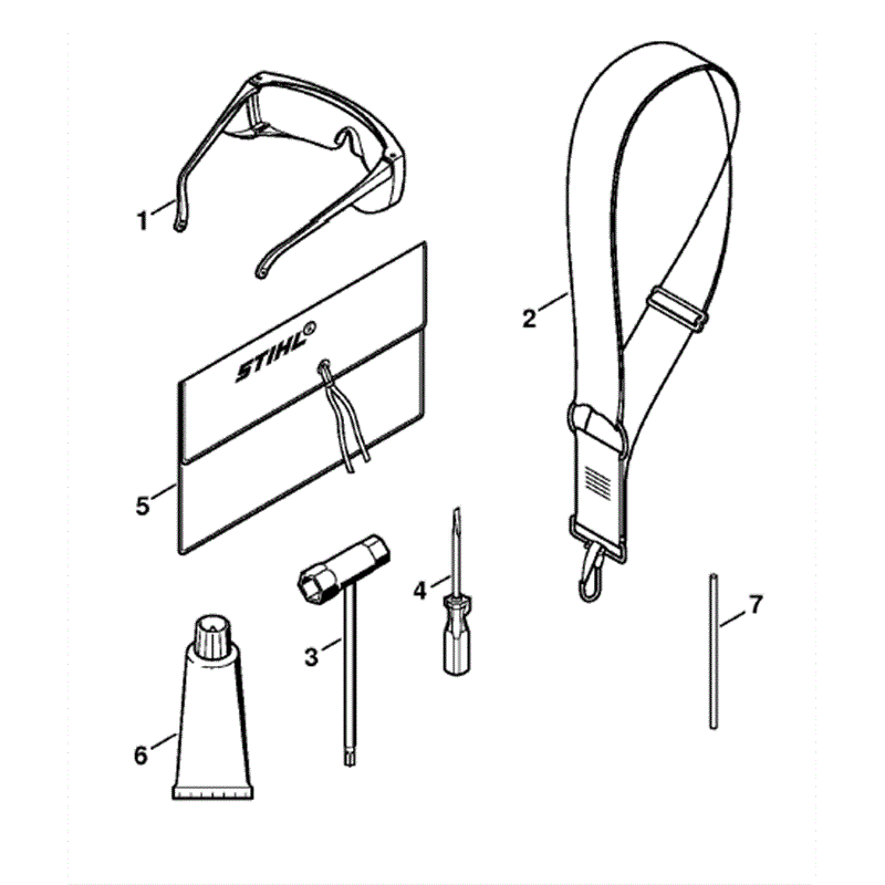Stihl FS 45 Brushcutter (FS45-Z) Parts Diagram, Tools, Extras