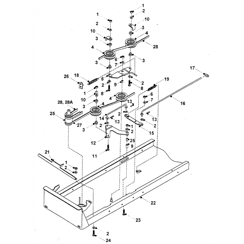 Hayter 15/38 (155N) Parts Diagram, PTO Transmission Assembly