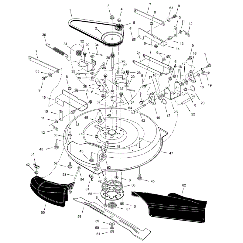 Hayter 10/30 (133D260000001-133D260999999) Parts Diagram, Mower Housing