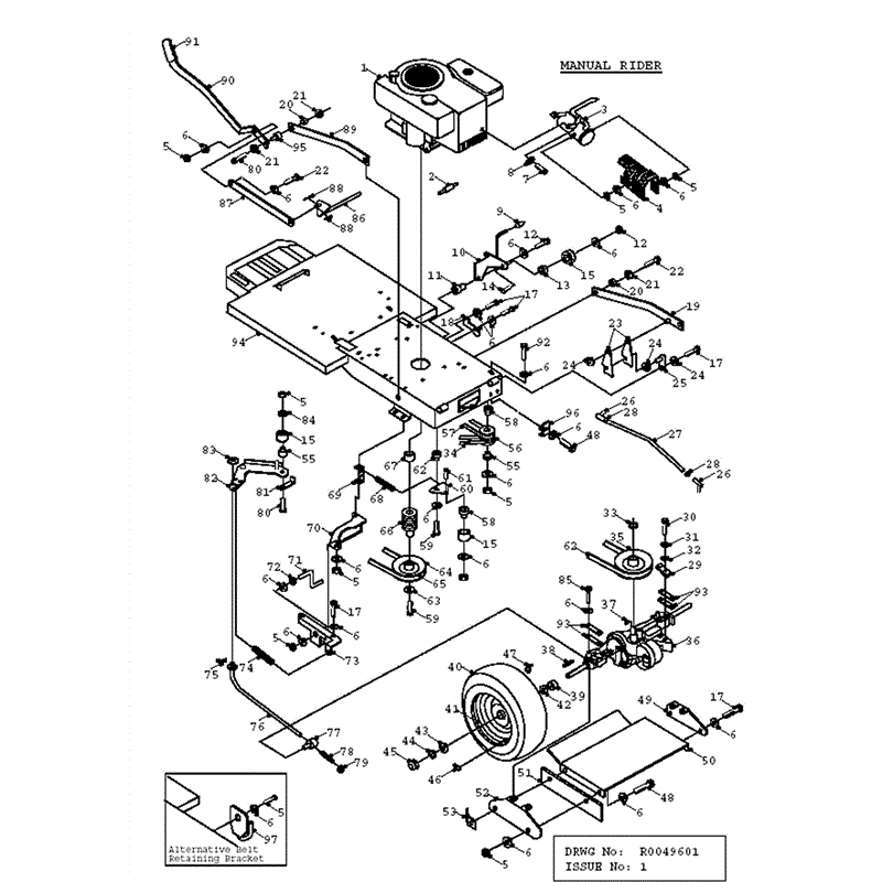 Countax Rider 1995 - 1996 (1995 - 1996) Parts Diagram, manual parts list