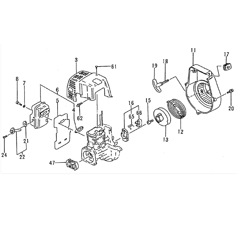 Tanaka THT-2520-B (1625-H03) Parts Diagram, ENGINE-2 