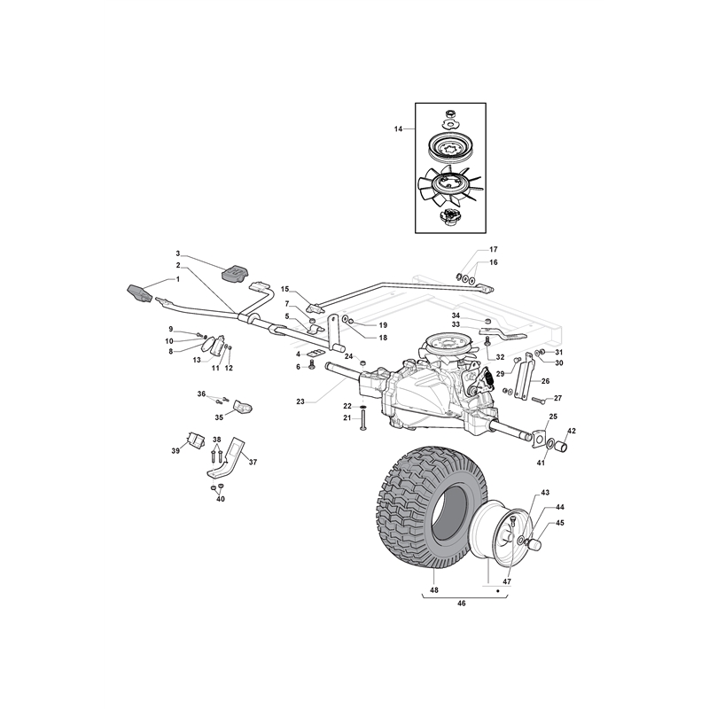 Mountfield 1543H-SD Lawn Tractor (1543H-SD (2019)) Parts Diagram, Transmission