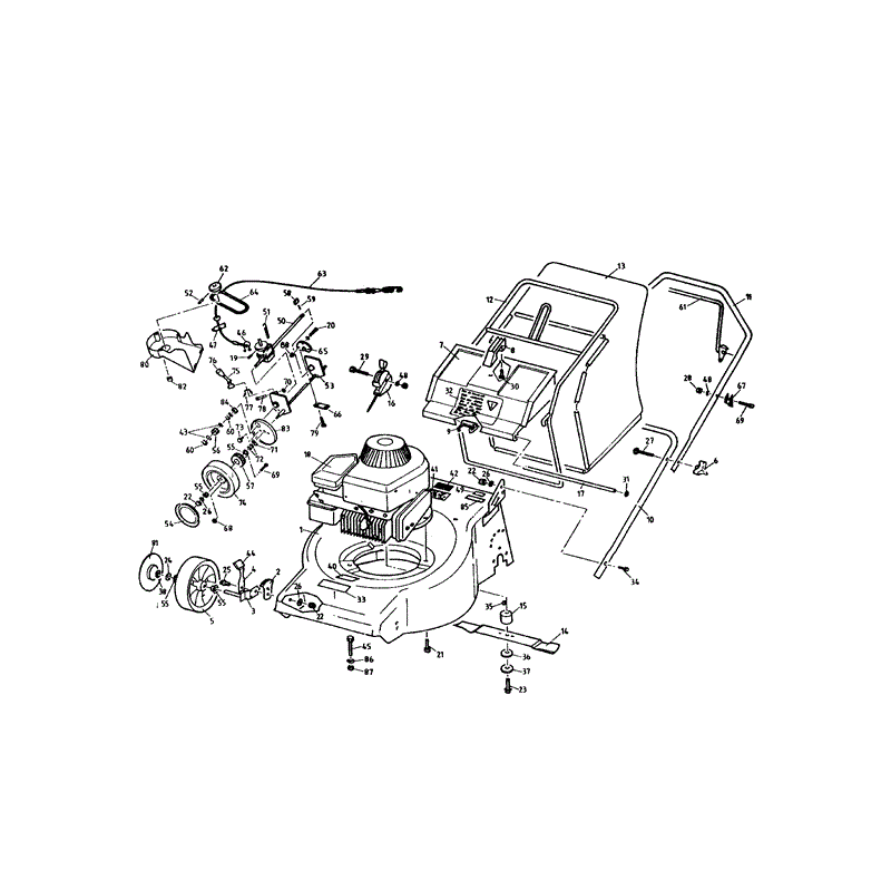 Mountfield MP85003 (01-1992) Parts Diagram, Page 1