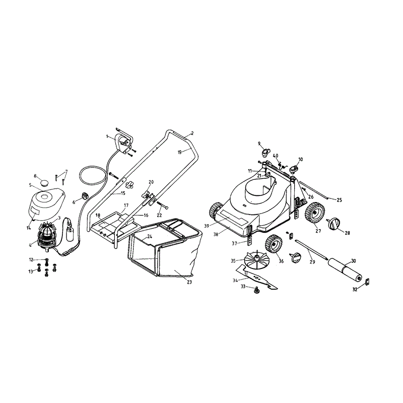 Mountfield MP85601 (01-1993) Parts Diagram, Page 1