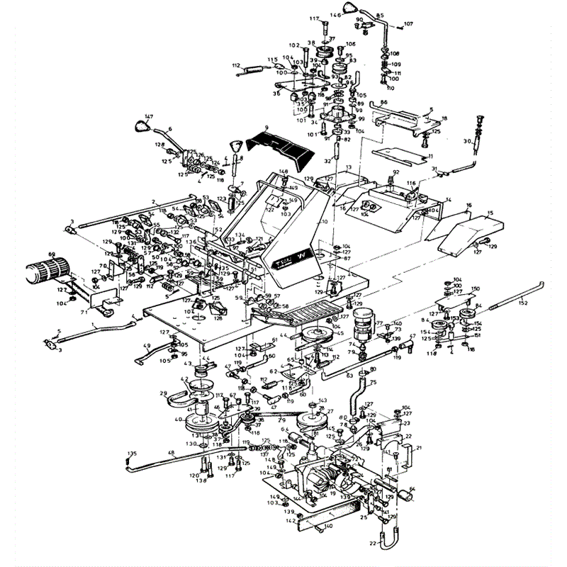 1991 S-T & D SERIES WESTWOOD TRACTORS (1991) Parts Diagram, Hydrostatic drive models T1250H/T1800H