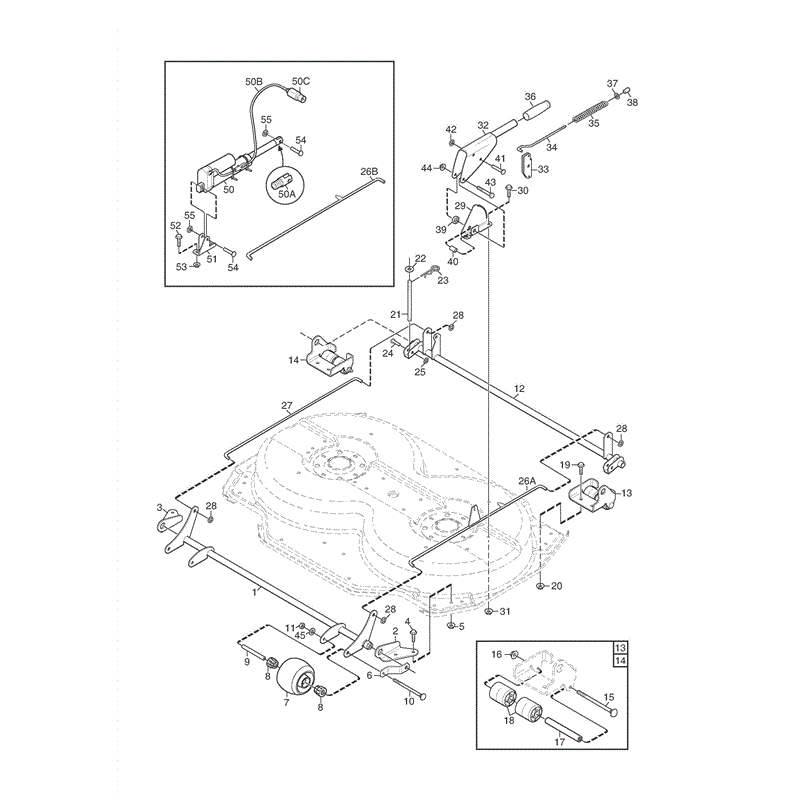 Stiga 105cm Combi Electric Deck  (2009) Parts Diagram, Page 2