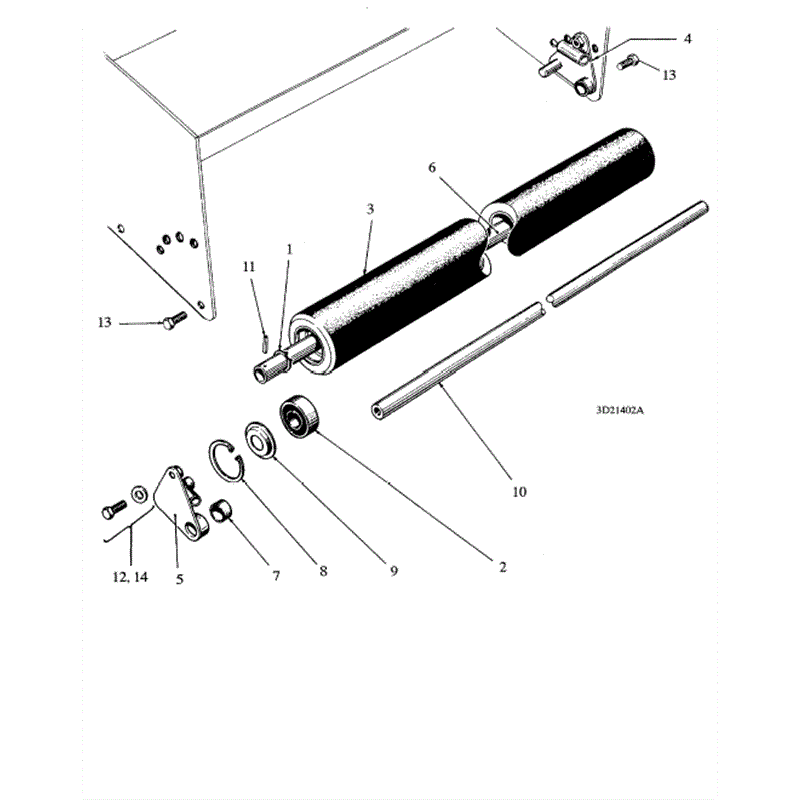 Hayter Condor (214L-243L) Parts Diagram, Rear Roller Assy