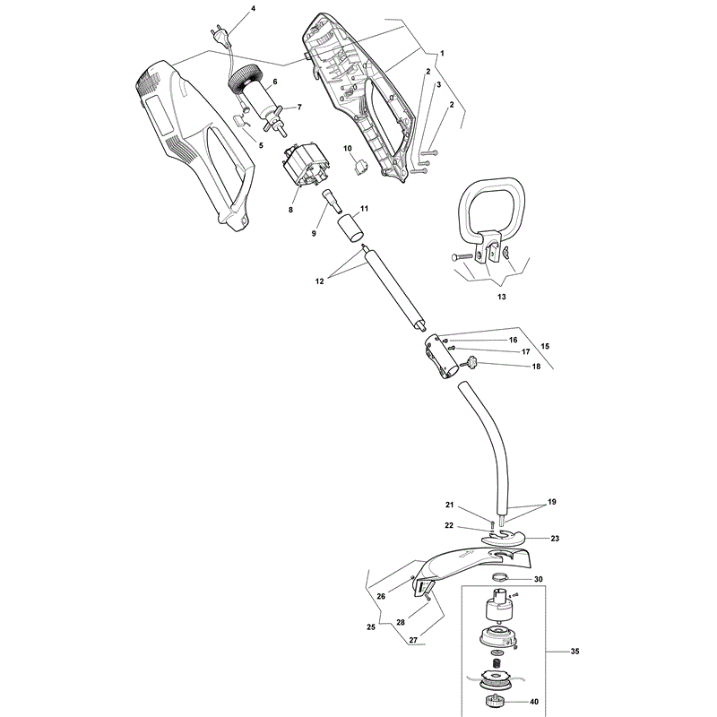 Mountfield MT 900J Electric Brushcutter [291840103/MEE] (2009) Parts Diagram, Page 1