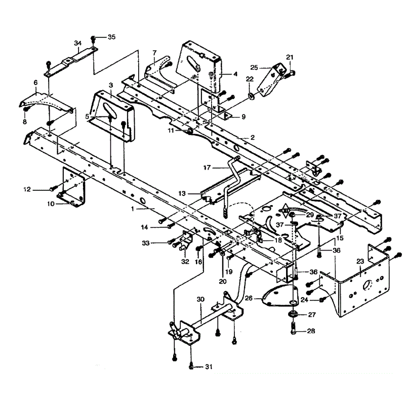 Hayter 12/40 (140P001001-140P099999) Parts Diagram, Frame Assembly