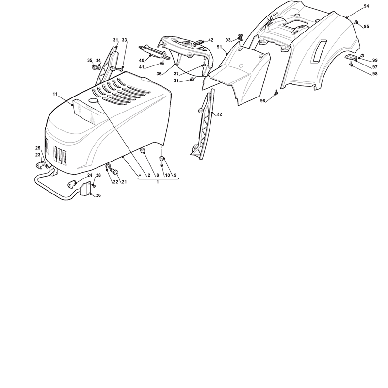 Mountfield 1235M Lawn Tractor (299954263-ME7 [2007]) Parts Diagram, Body Work