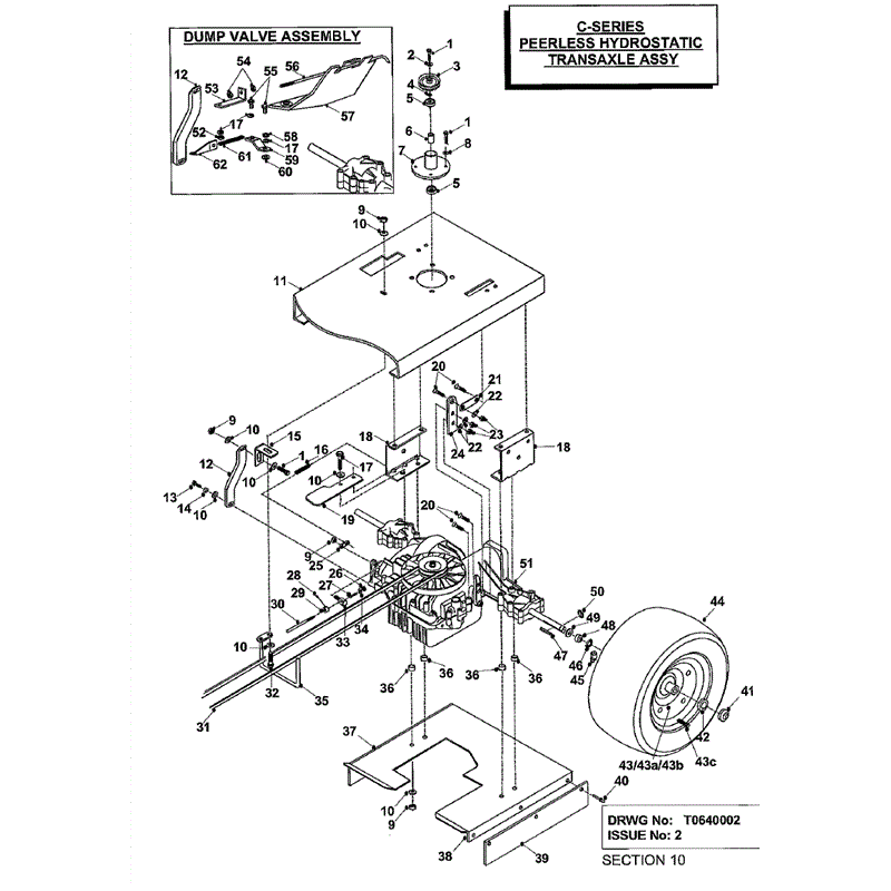 Countax C Series MK 1-2 Before 2000 Lawn Tractor  (Before 2000) Parts Diagram, Peerless Hydro