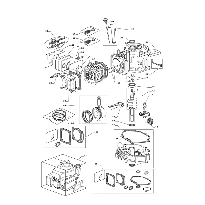 Mountfield RM65 Series 200 Engine (RM65 118550433-0_110002RM65 [2012-2015]) Parts Diagram, RO