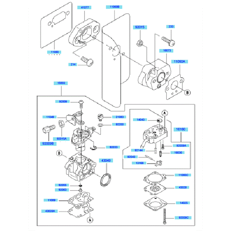Kawasaki KRB400B (HG400A-BS51) Parts Diagram, Carburetor