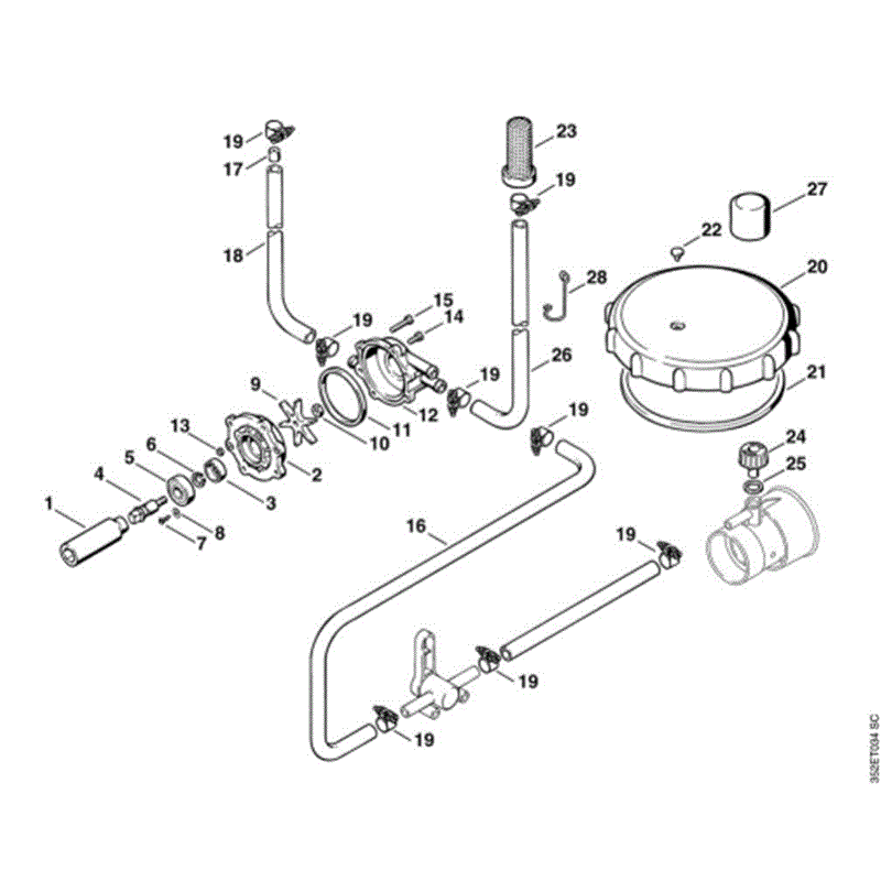 Stihl Sr 400 Mistblower  Sr400  Parts Diagram  M