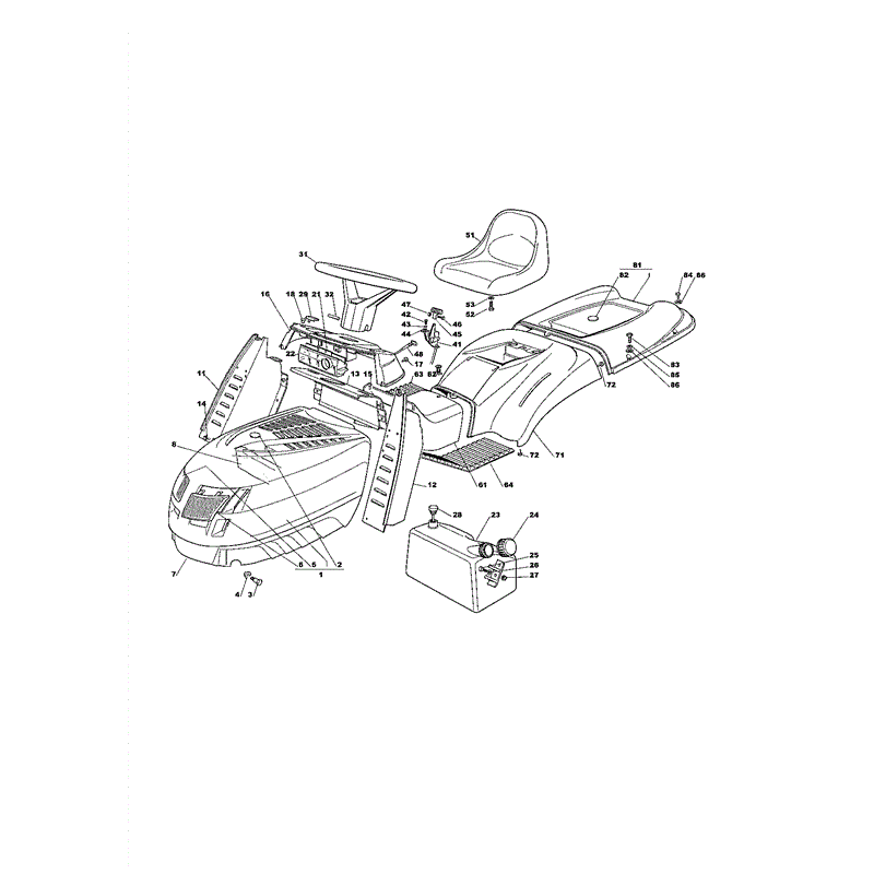 Mountfield 1440M Lawn Tractor (01-2002) Parts Diagram, Page 4