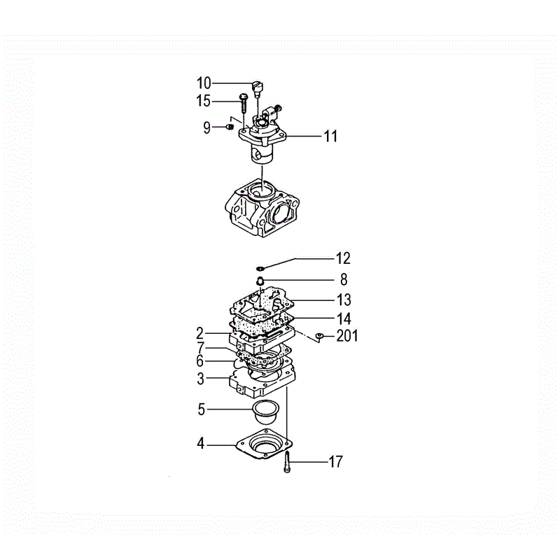 Tanaka THT-2000SA (1650-H50) Parts Diagram, CARBURETOR